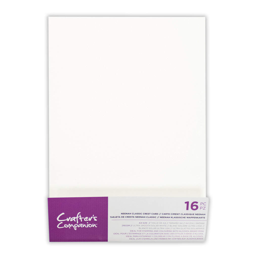 Neenah Classic Crest Card Pack A4 Solar White -Crafters Companion UK