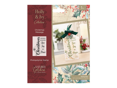 Nature’s Garden - Photopolymer Stamp - Christmas Message