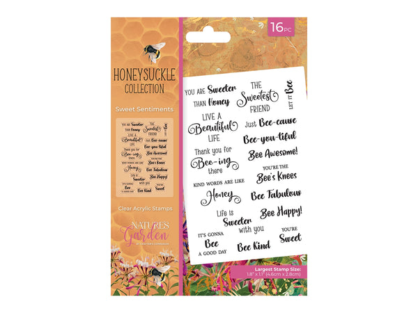 Honeysuckle Collection Clear Acrylic Stamp - Sweet Sentiments