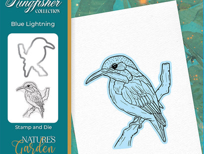 Nature's Garden - Kingfisher Collection - Stamp and Die - Blue Lightning