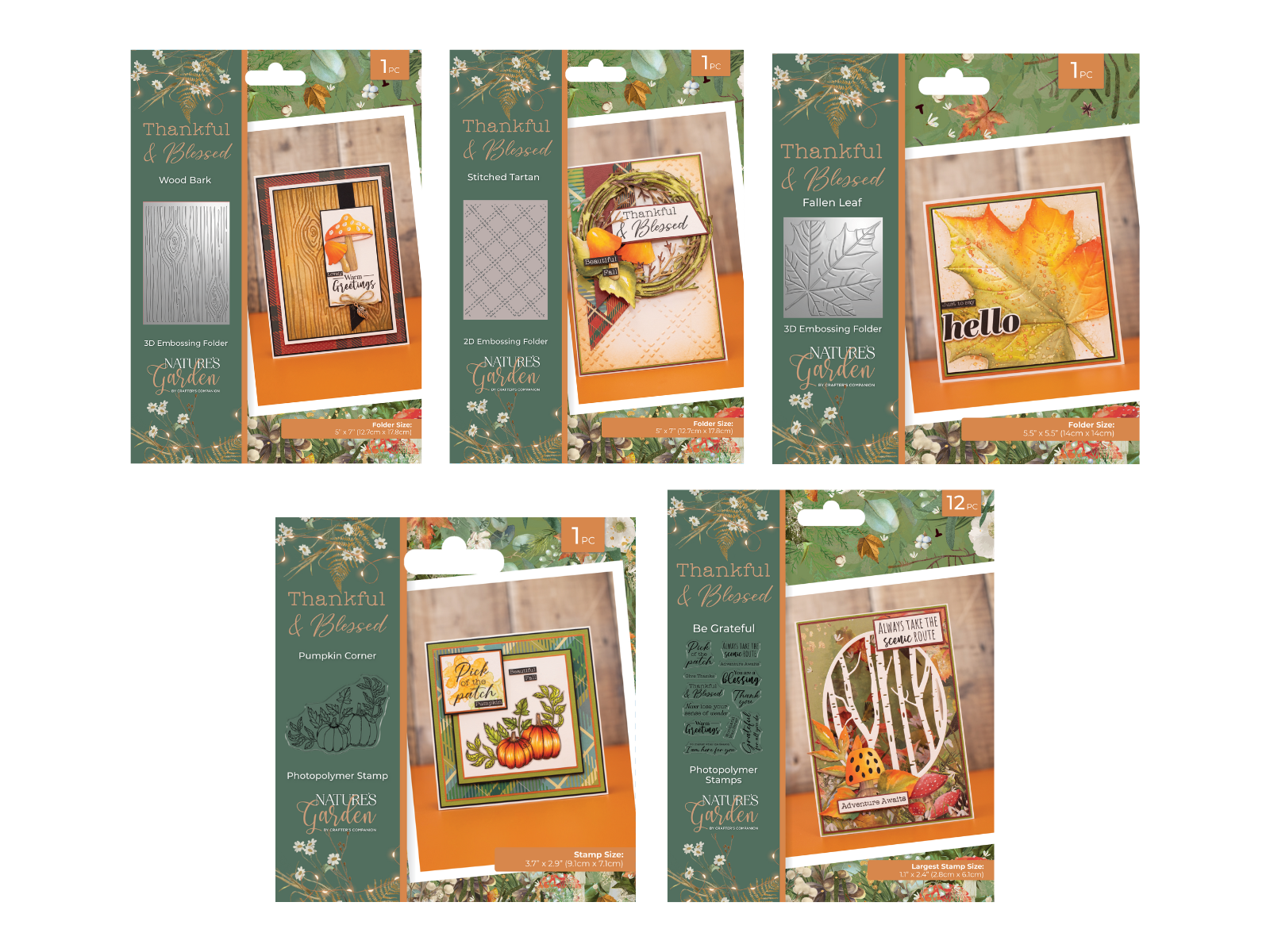 Nature's Garden - Thankful & Blessed Folder & Stamp Collection