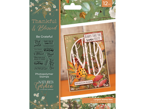 Nature's Garden - Thankful & Blessed Photopolymer Stamp - Be Grateful