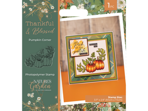 Nature's Garden - Thankful & Blessed Photopolymer Stamp - Pumpkin Corner