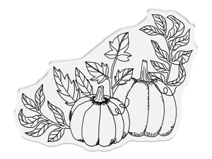 Nature's Garden - Thankful & Blessed Photopolymer Stamp - Pumpkin Corner