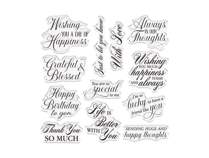 Nature's Garden Fabulous Fuchsia Clear Acrylic Stamp - Loving Thoughts