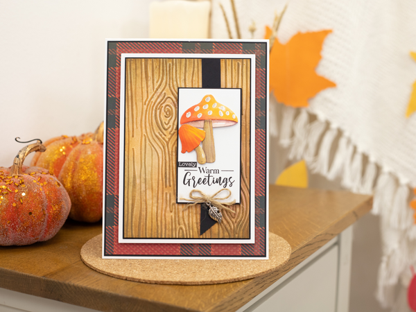 Nature's Garden - Thankful & Blessed 3D Embossing Folder - Wood Bark