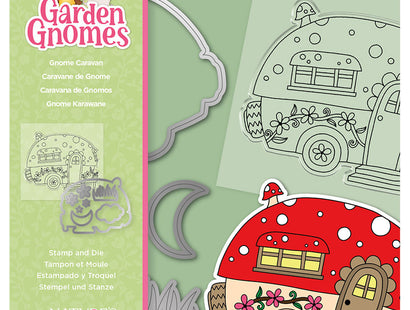 Nature's Garden - Garden Gnomes Stamp and Die - Gnome Caravan