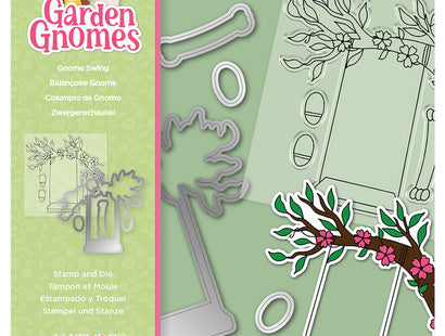 Nature's Garden - Garden Gnomes Stamp and Die - Gnome Swing