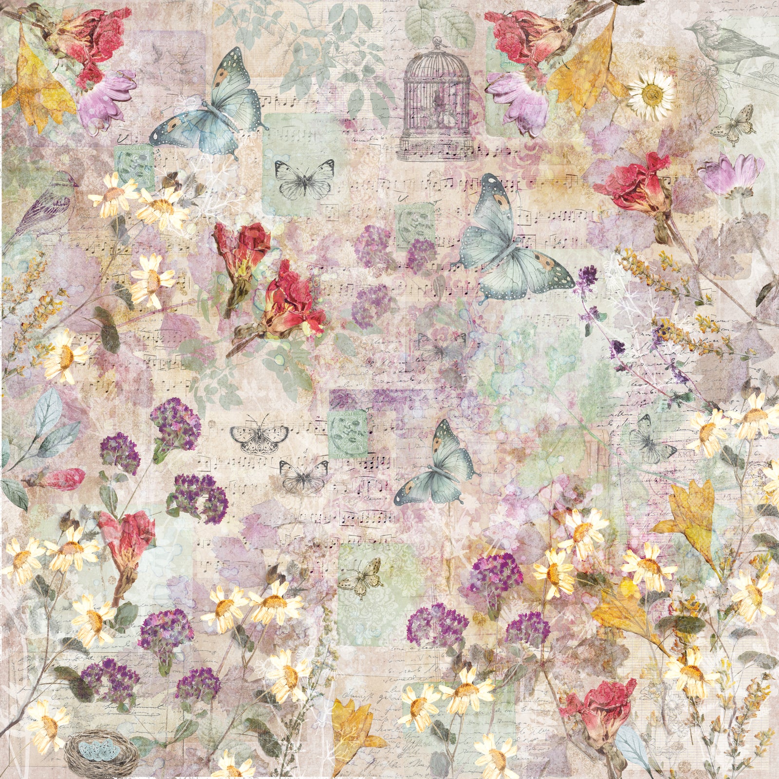 CC-12 x 12" Paper Pad - Floral Scrapbook