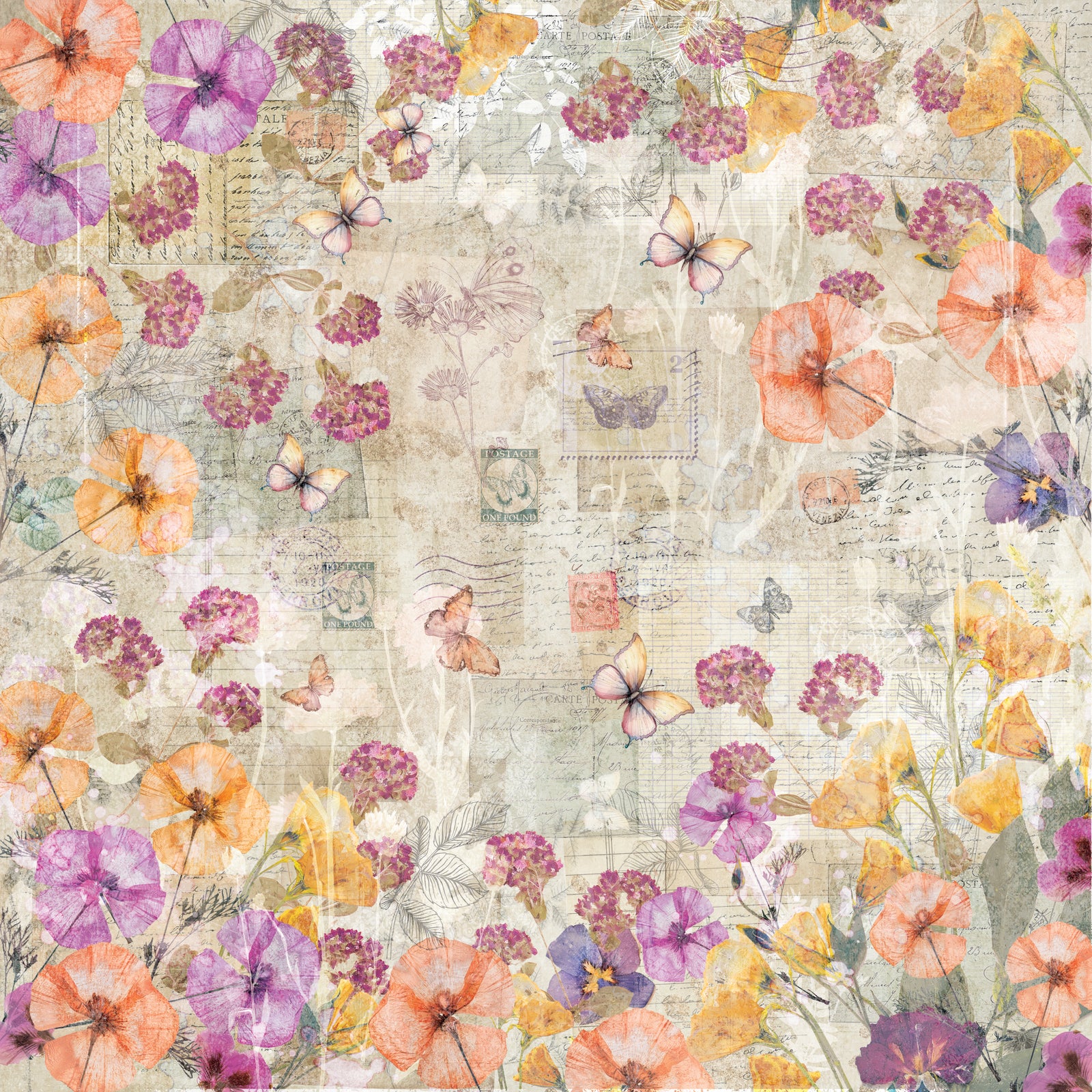 CC-12 x 12" Paper Pad - Floral Scrapbook