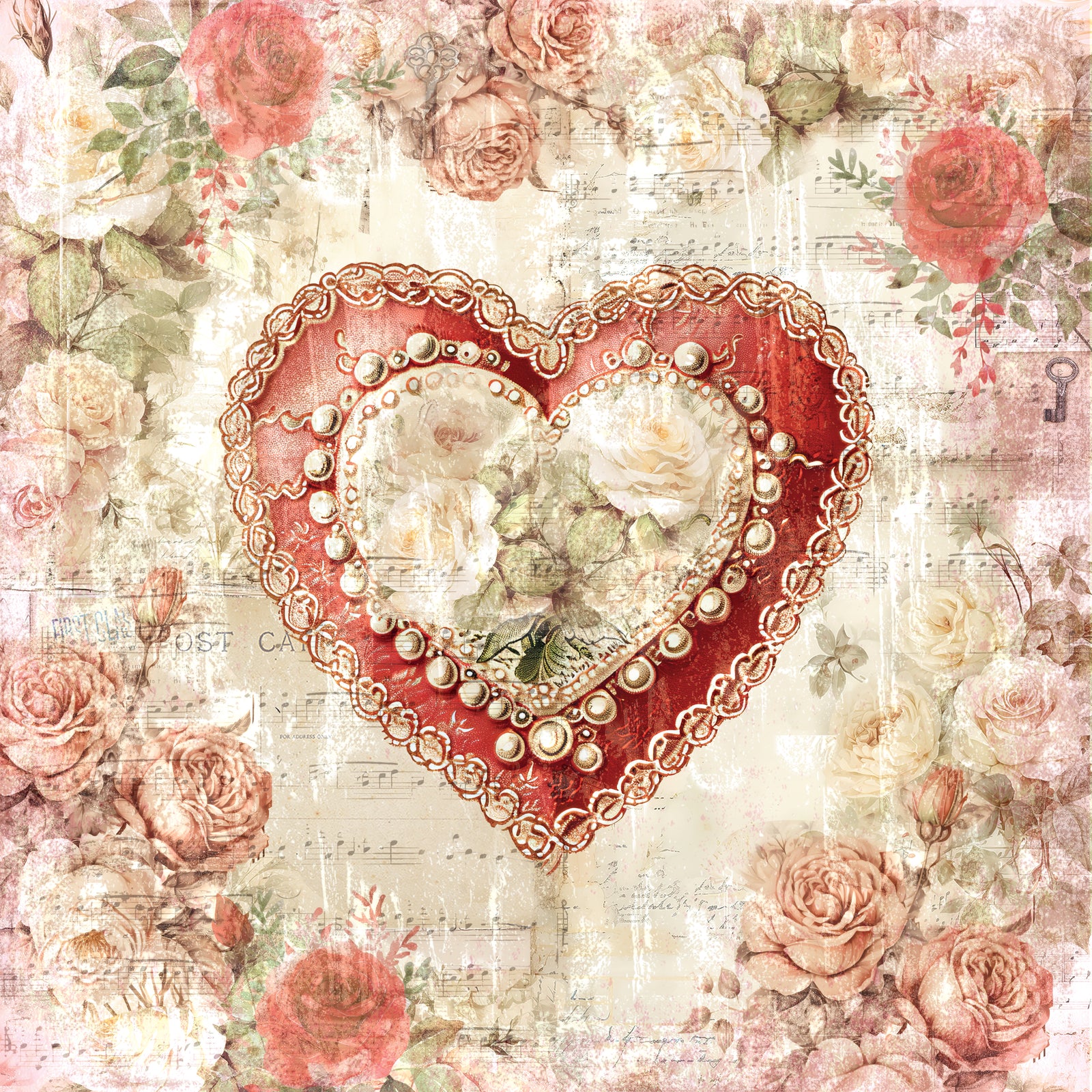 Crafters Companion 6” x 6” Paper Pad - From the Heart