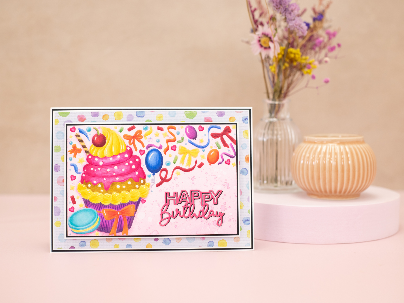 Crafter's Companion 6"x4" 3D Embossing Folder - Birthday Cupcake