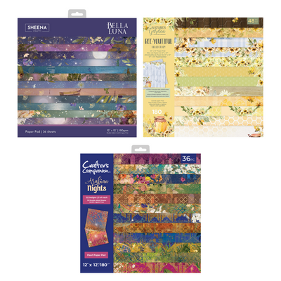 Crafter's Companion Essential Mixed 12 Paper Pad Collection