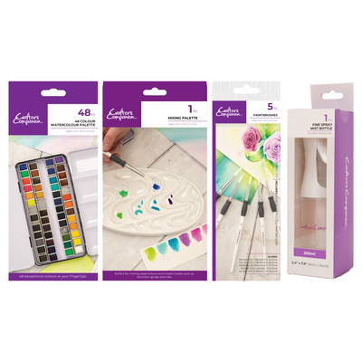 Crafter's Companion Watercolour Palette with Accessories Selection