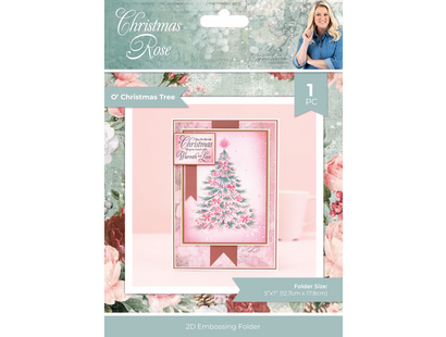 5" x 7" O' Christmas Tree 2D Embossing Folder