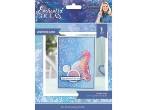 Sara Signature - Enchanted Ocean - 2D Embossing Folder - 5"x7" - Charming Coral