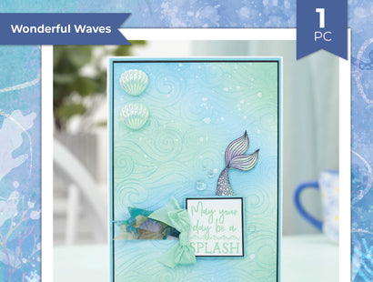 Sara Signature - Enchanted Ocean - 2D Embossing Folder - 5"x7" - Wonderful Waves