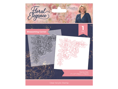 Sara Signature Floral Elegance Clear Acrylic Stamp – Blossoming Corner