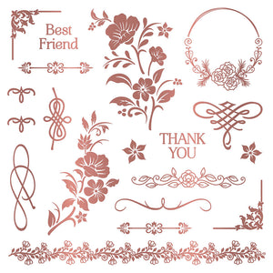 Sara Signature Floral Elegance 8” x 8” Foil Transfers