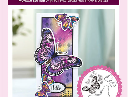 Sheena Douglass - Bold Butterflies - Stamp and Die - Monach Butterfly