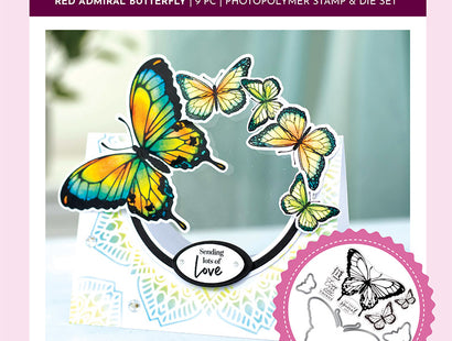 Sheena Douglass - Bold Butterflies - Stamp and Die - Red Admiral Butterfly