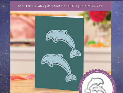 Sheena Douglass Bella Luna Stamp and Die - Dolphin Dreams