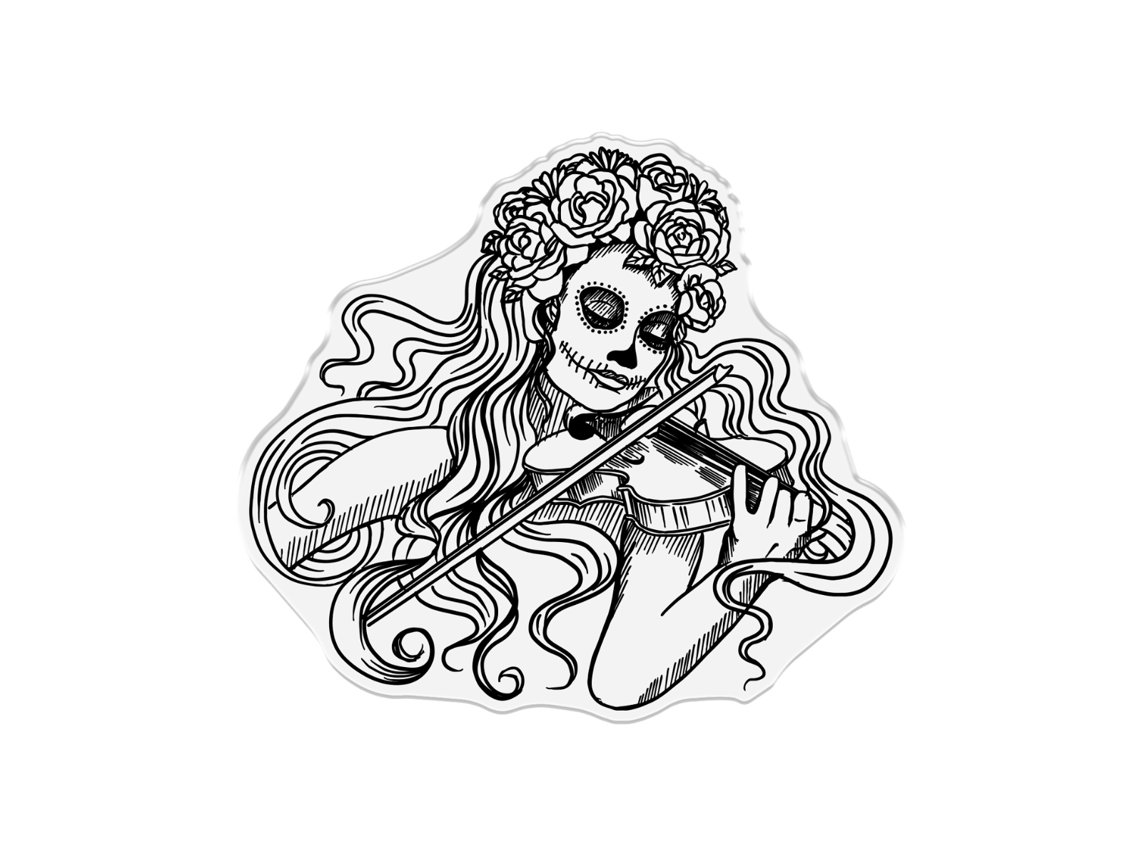 Sheena Douglass Day of the Dead Photopolymer Stamp - Harmonious Woman