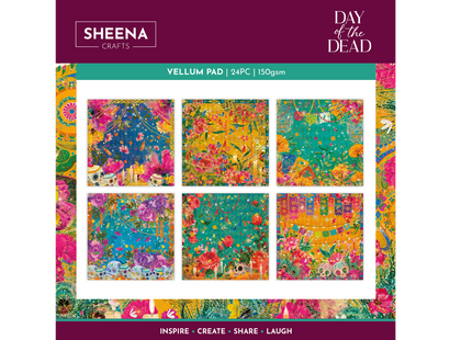 Sheena Douglass Day of the Dead - 8” x 8” Velum Pad