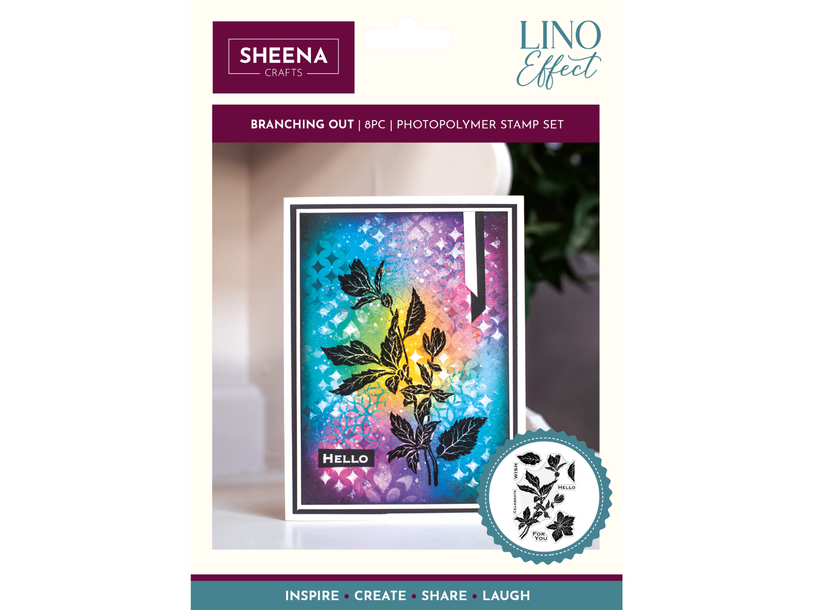 Sheena Douglass Lino Effect Photopolymer Stamp - Branching Out