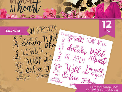 Sara Signature Wild at Heart Clear Acrylic Stamp - Stay Wild