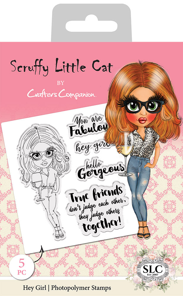 Scruffy Little Cat Photopolymer Stamp Hey Girl Crafters