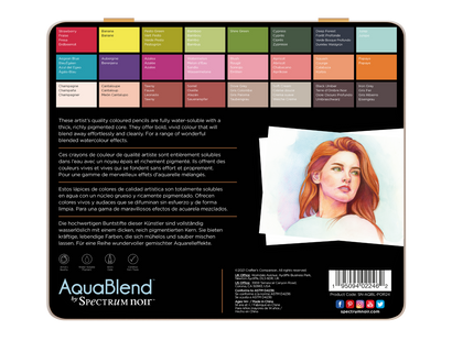 Portrait Aquablend Wartercolour Pencil Set - 24 Pack - Spectrum Noir