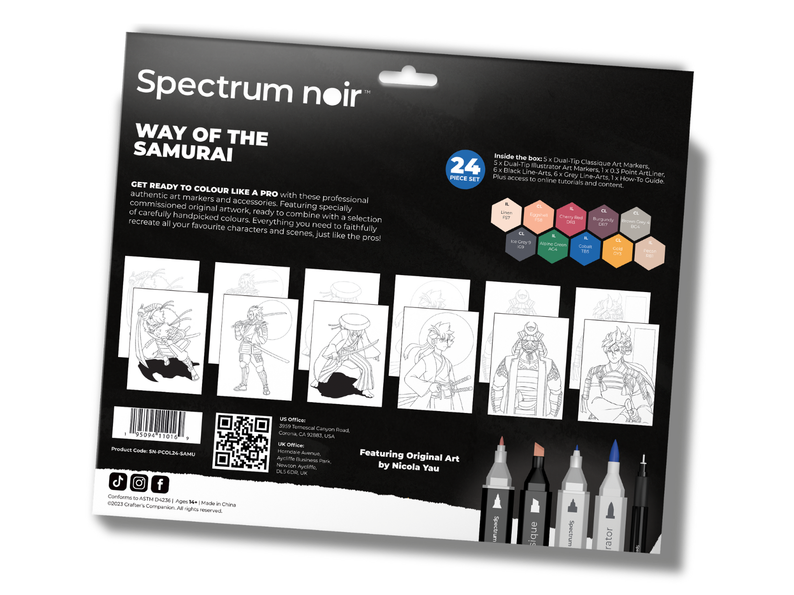 Way of the Samurai Pro Fan Art Colouring Kit - Spectrum Noir