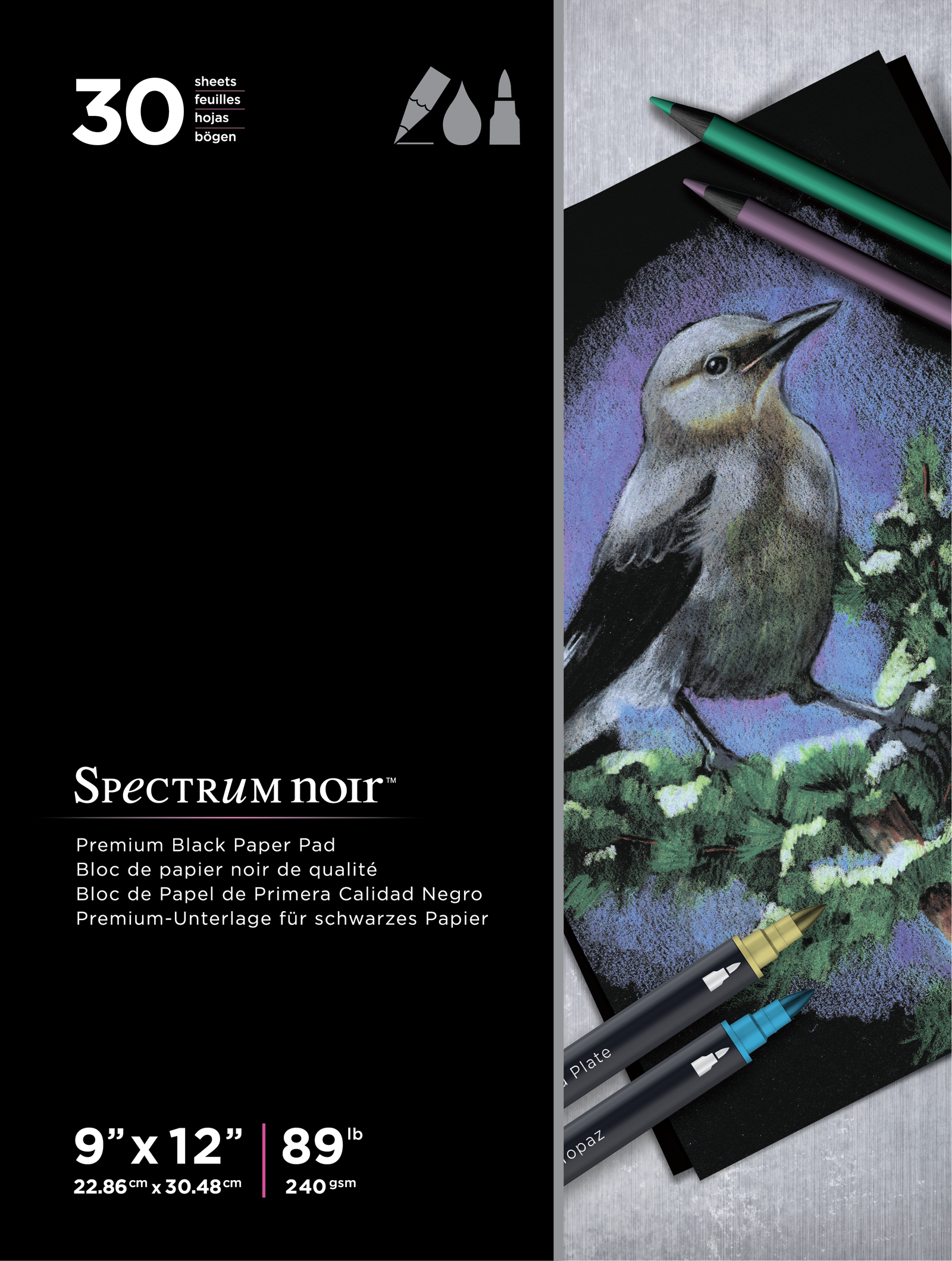 Spectrum Noir Metallic Flip Markers Cosmic Wander & Natural World with FREEE Black Paper Pad