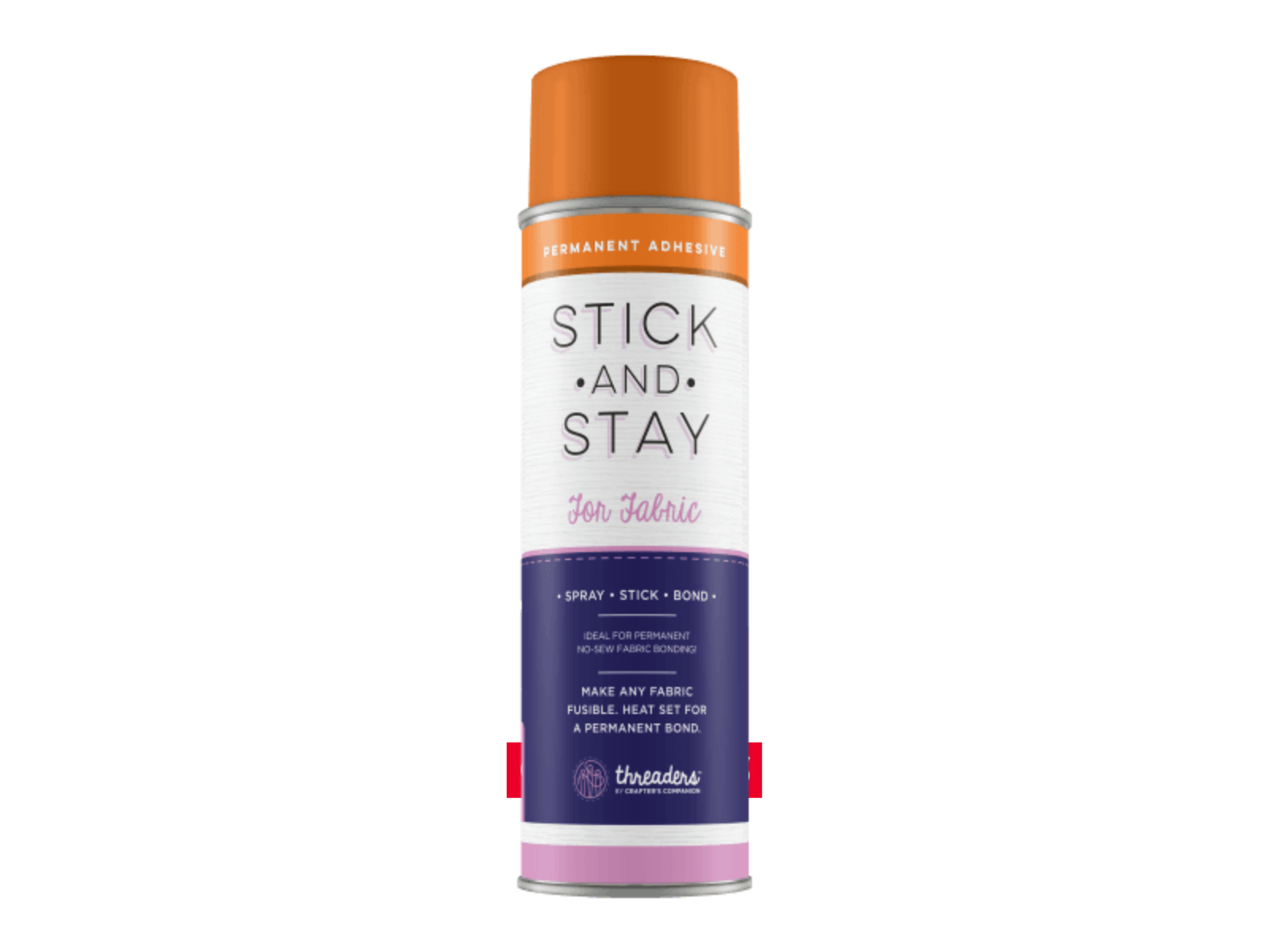 Crafter's Companion Stick and Stay Adhesive For Fabric (ORANGE CAN)