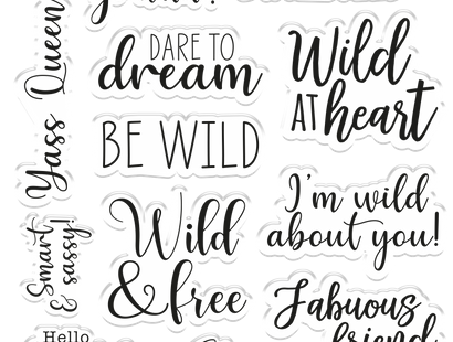 Sara Signature Wild at Heart Clear Acrylic Stamp - Stay Wild