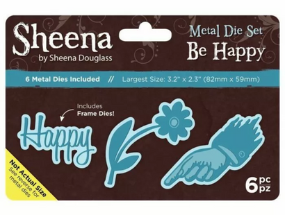 Sheena Douglass Metal Die Set - Be Happy