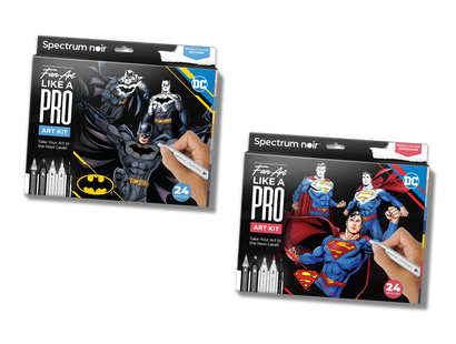 Spectrum Noir Fan-Art Like a Pro Art Kit Batman & Superman Duo