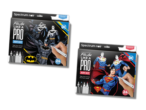 Spectrum Noir Fan-Art Like a Pro Art Kit Batman & Superman Duo