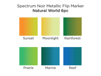 Spectrum Noir - Metallic Flip Marker (6PC)-Natural World