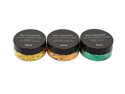 Spectrum Noir 50ml Luxury Gilding Flakes - Patina (3PC)