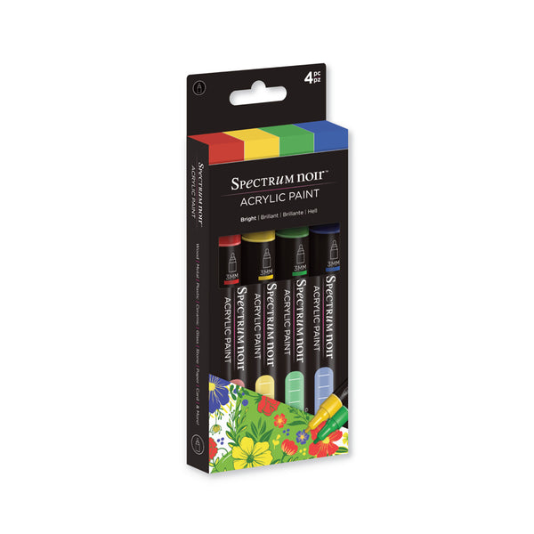 Spectrum Noir Acrylic Paint Marker (4PC)-Bright -Crafters Companion UK