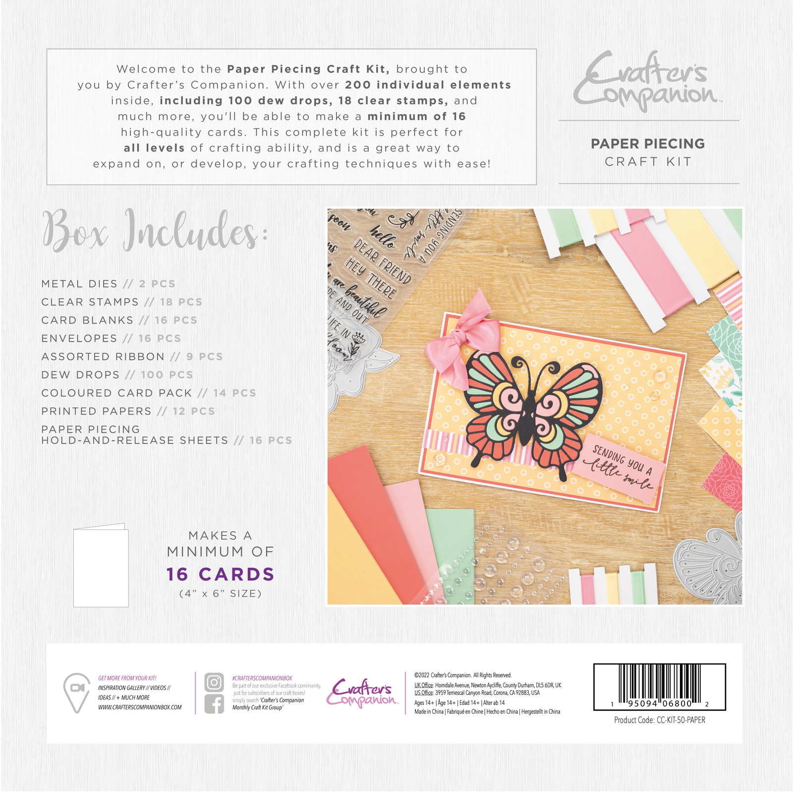 Crafters Companion Monthly Craft Kit - Paper Piecing