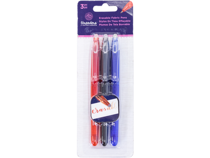 Threaders Erasable Fabric Pens - 3pk