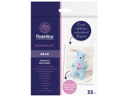 Threaders Keyring Kit - Bear