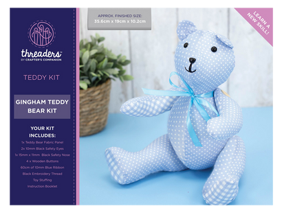 Threaders - Gingham Teddy Bear Kit