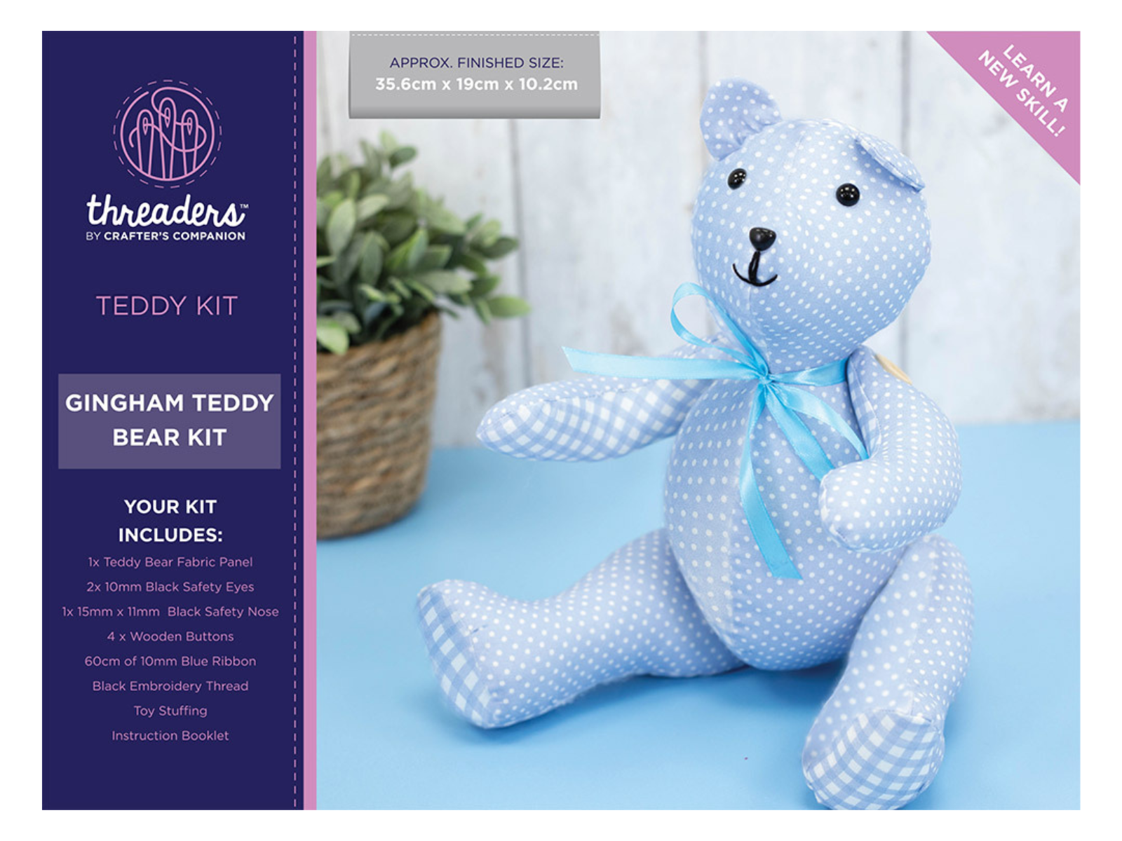 Threaders - Gingham Teddy Bear Kit