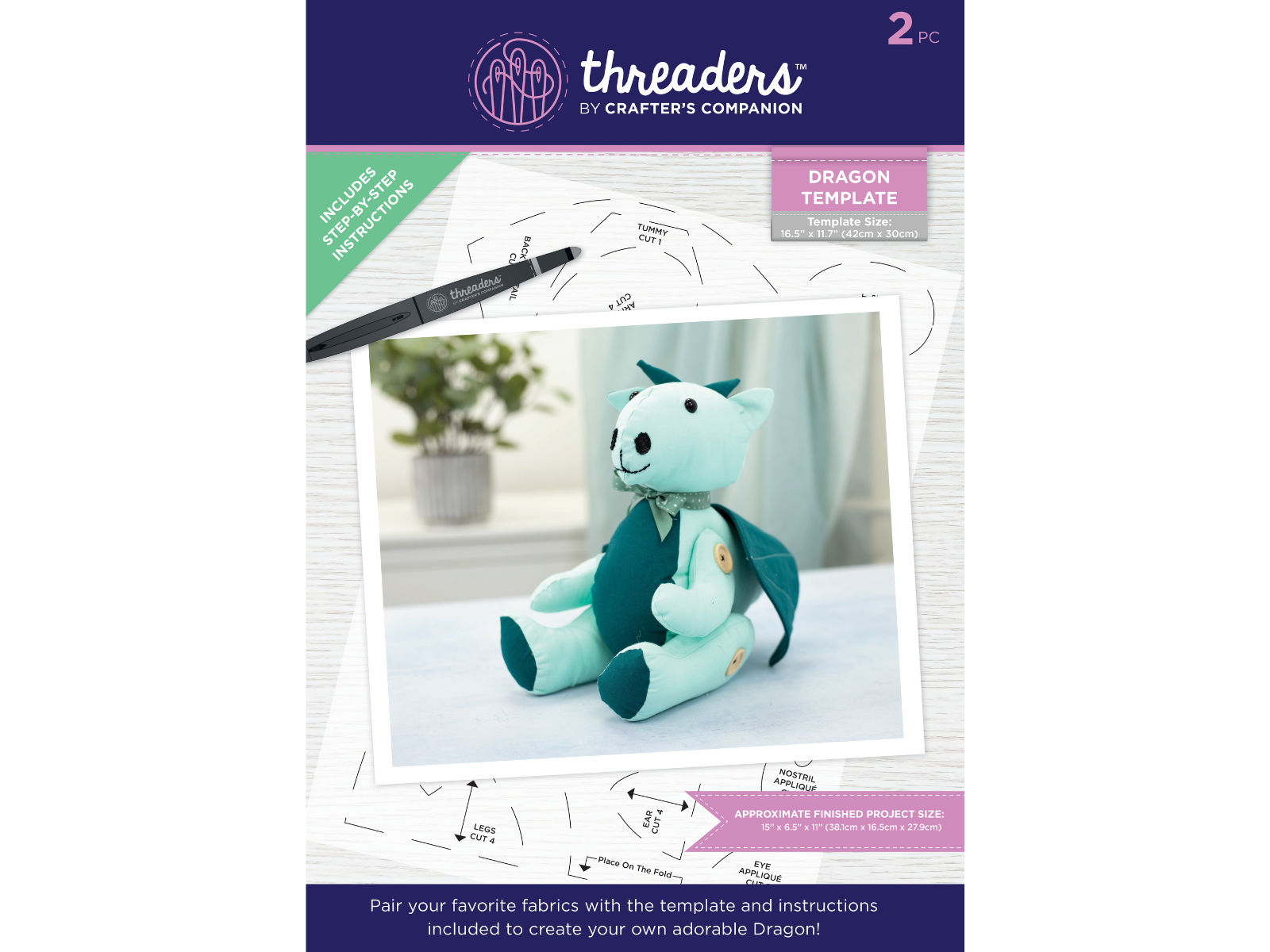 Threaders Animal Template - Dragon