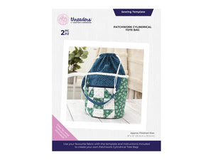 Threaders Bag Template - Patchwork Cylindrical Tote Bag