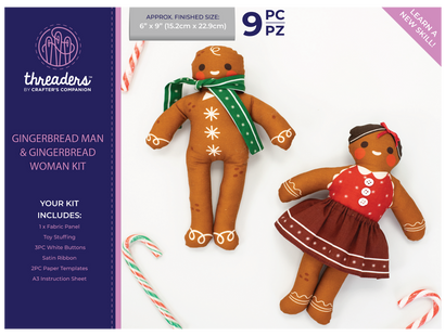 Threaders - Gingerbread Man & Gingerbread Woman Kit